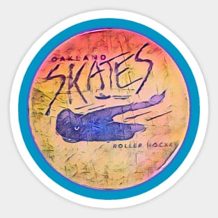 Oakland Skates Roller Hockey Sticker